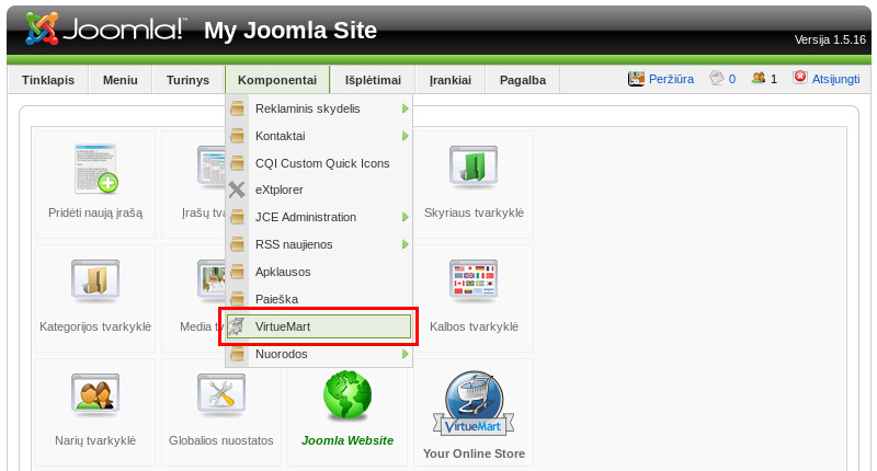 Joomla VirtueMart components